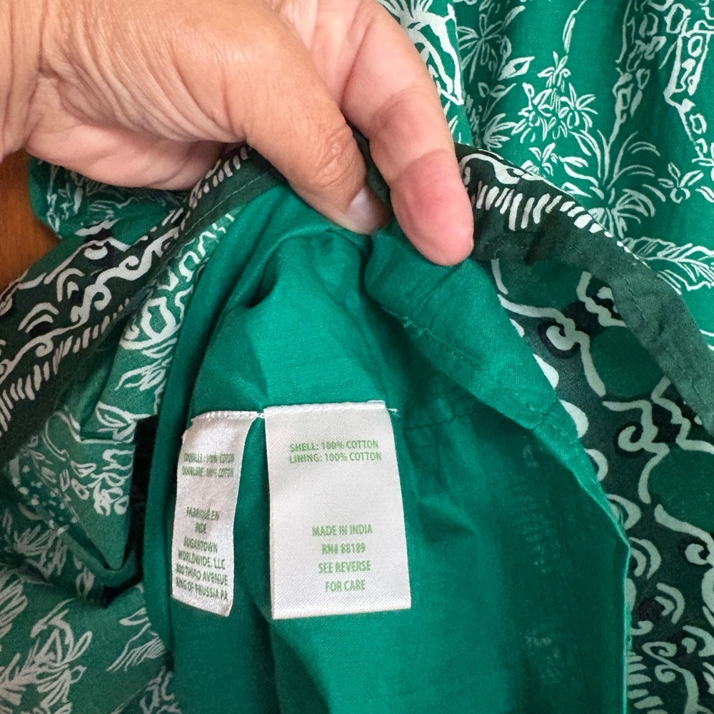Worn once Lilly Pulitzer Kentlee dress Fiddle Green Leaf Safari Sanctuary 14 - Picture 7 of 7